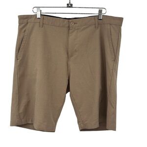 Surf‎ Style Flat Front Tan Khaki Chino Shorts Men's 38 Casual Tan Shorts Board